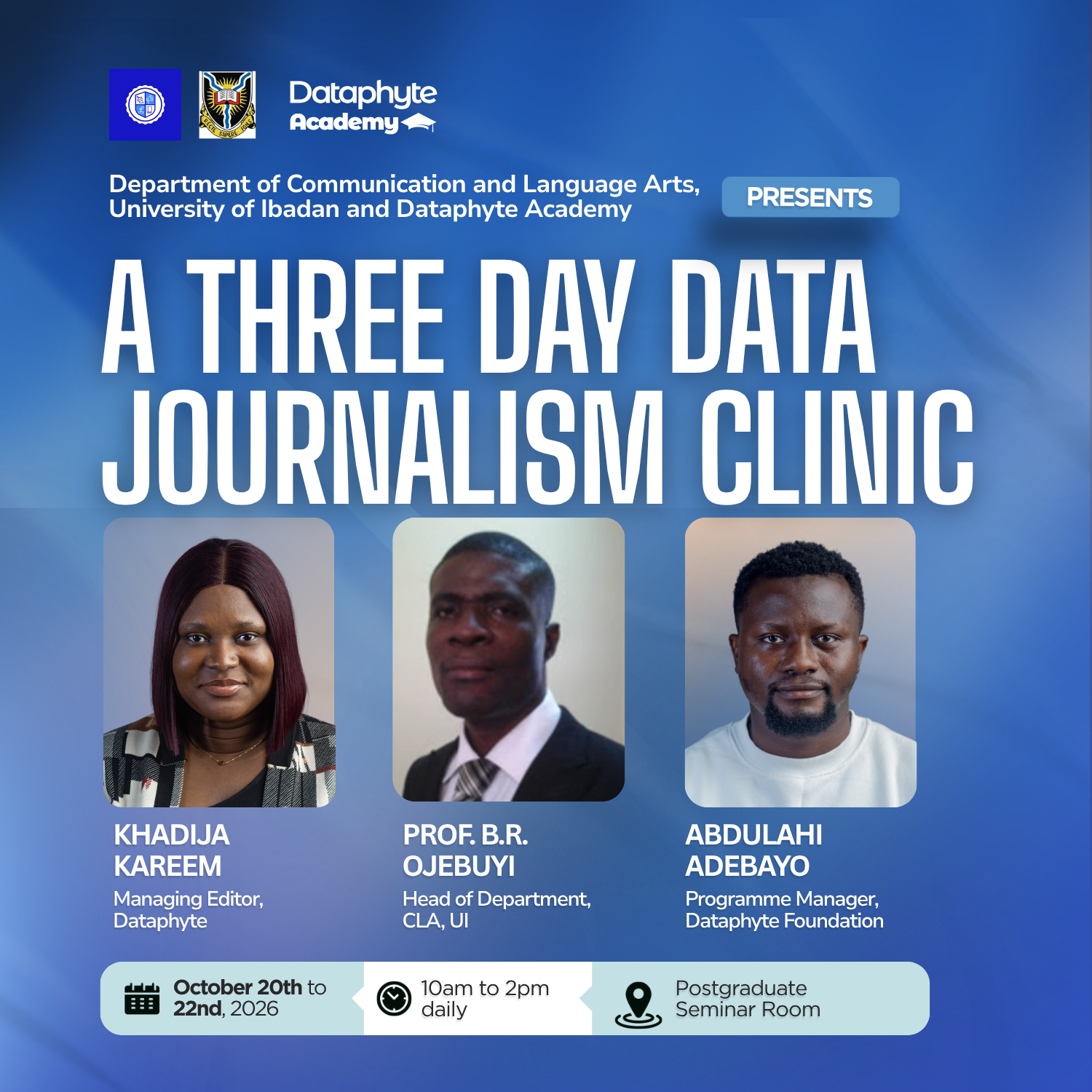 Dataphyte Academy Data Journalism Clinic at the University of Ibadan
